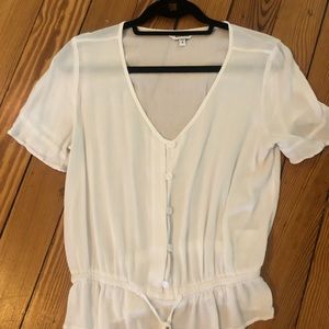 Express white peasant top